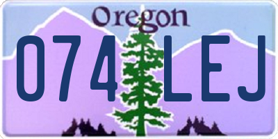 OR license plate 074LEJ
