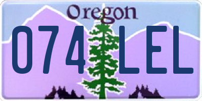OR license plate 074LEL