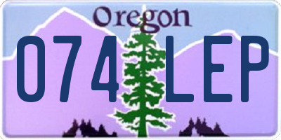 OR license plate 074LEP