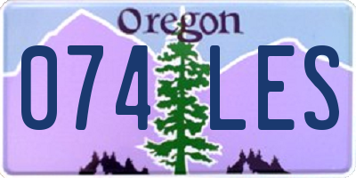 OR license plate 074LES