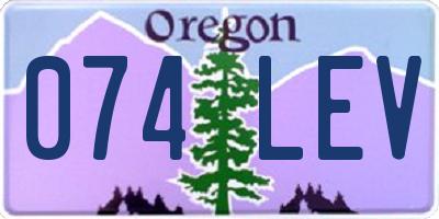 OR license plate 074LEV