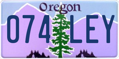 OR license plate 074LEY