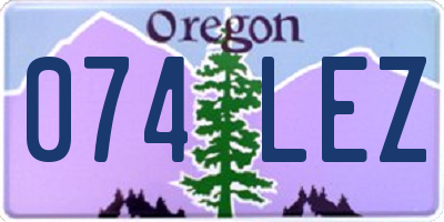 OR license plate 074LEZ