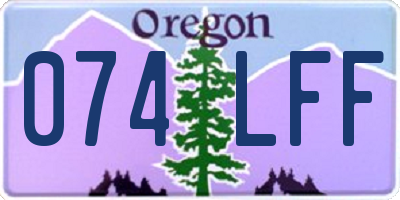 OR license plate 074LFF