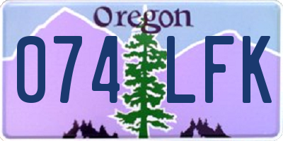 OR license plate 074LFK