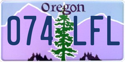 OR license plate 074LFL