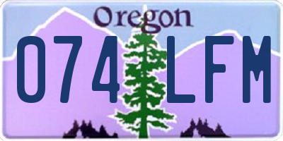 OR license plate 074LFM