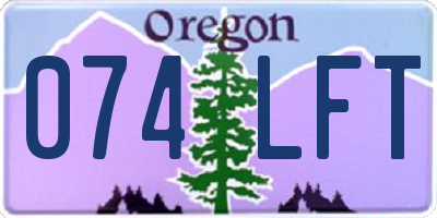 OR license plate 074LFT