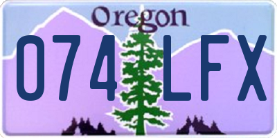 OR license plate 074LFX