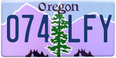 OR license plate 074LFY