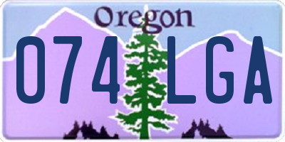 OR license plate 074LGA
