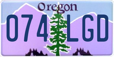 OR license plate 074LGD