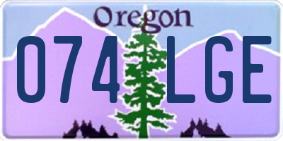 OR license plate 074LGE