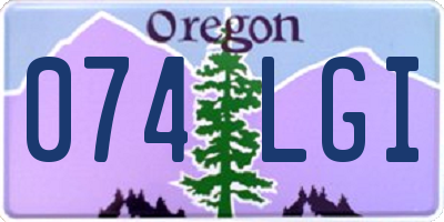 OR license plate 074LGI