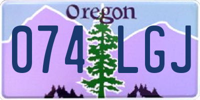 OR license plate 074LGJ