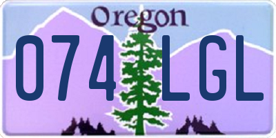OR license plate 074LGL