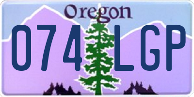 OR license plate 074LGP