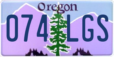 OR license plate 074LGS