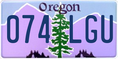 OR license plate 074LGU