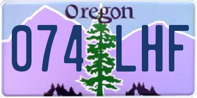 OR license plate 074LHF