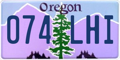 OR license plate 074LHI