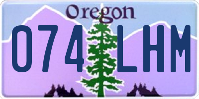 OR license plate 074LHM