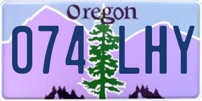 OR license plate 074LHY