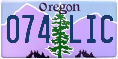 OR license plate 074LIC