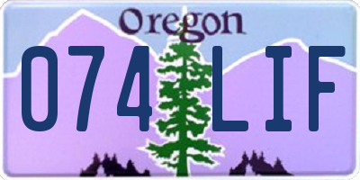OR license plate 074LIF