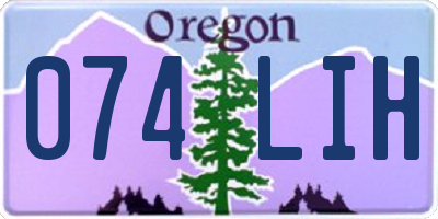 OR license plate 074LIH