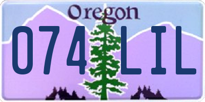 OR license plate 074LIL