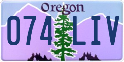 OR license plate 074LIV