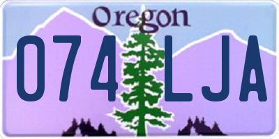 OR license plate 074LJA
