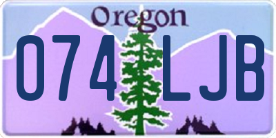 OR license plate 074LJB
