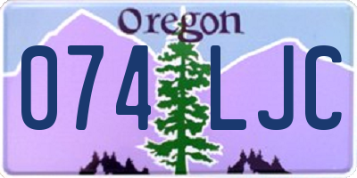 OR license plate 074LJC