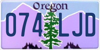 OR license plate 074LJD