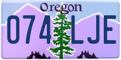 OR license plate 074LJE