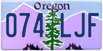 OR license plate 074LJF