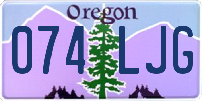 OR license plate 074LJG