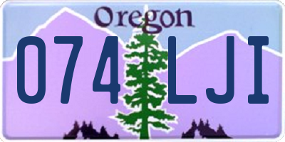 OR license plate 074LJI