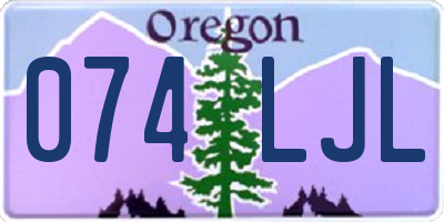 OR license plate 074LJL