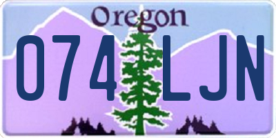 OR license plate 074LJN