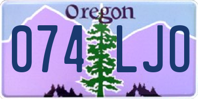OR license plate 074LJO