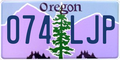 OR license plate 074LJP