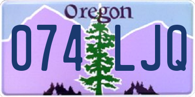 OR license plate 074LJQ