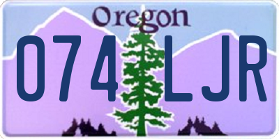 OR license plate 074LJR