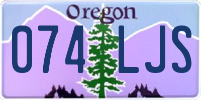 OR license plate 074LJS