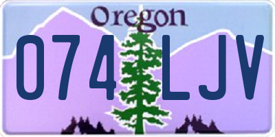 OR license plate 074LJV