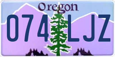 OR license plate 074LJZ