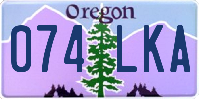 OR license plate 074LKA